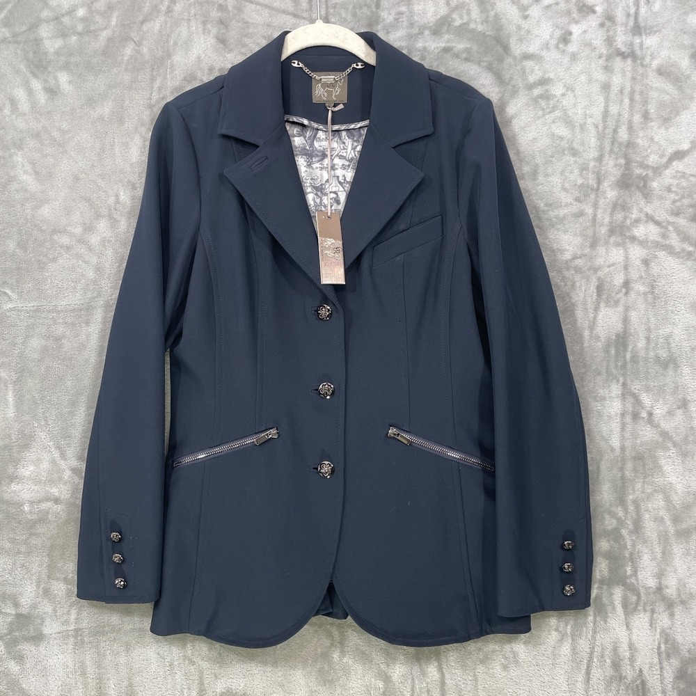 NWT Goode Rider Complete Show Coat‎ Women's Size 10 Navy Stretch Washable NEW